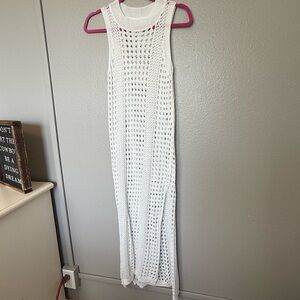 White Crochet Swimsuit Coverup